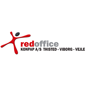 Red office logo and link